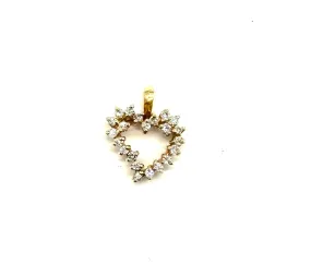 1/4 Ctw Diamond Heart Outline Pendant