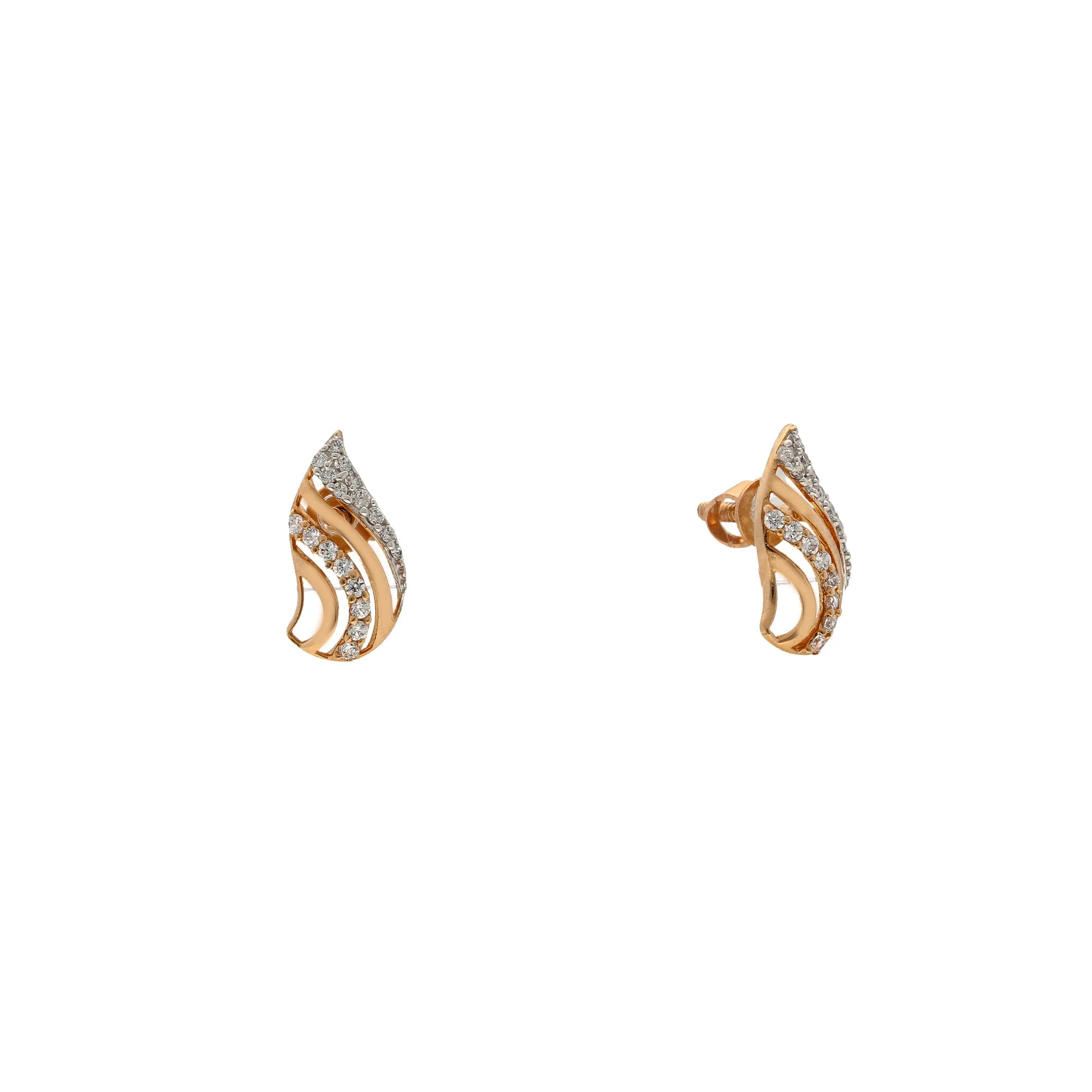 18K Rose Gold & CZ Pendant Set (8.5gm)