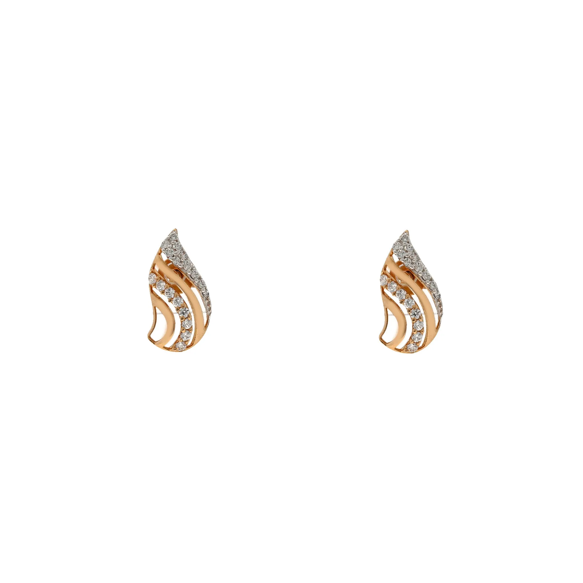 18K Rose Gold & CZ Pendant Set (8.5gm)