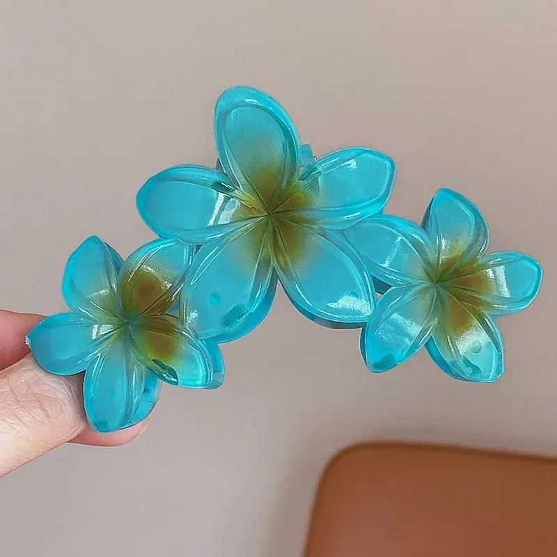 2024 Korean Kpop Egg Flowers Hair Clips Back of Head Retro Women Girls Hairpin Shark Clip Vacation Girls Hair Claws Accessories