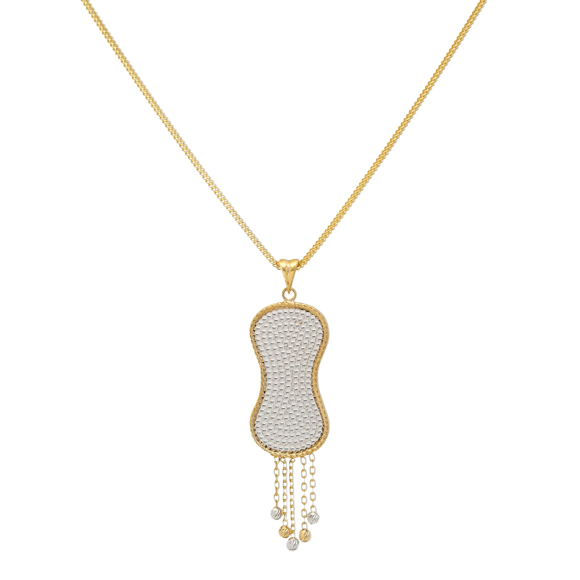 22K Multi-Tone Gold Pendant Set (11.7gm)