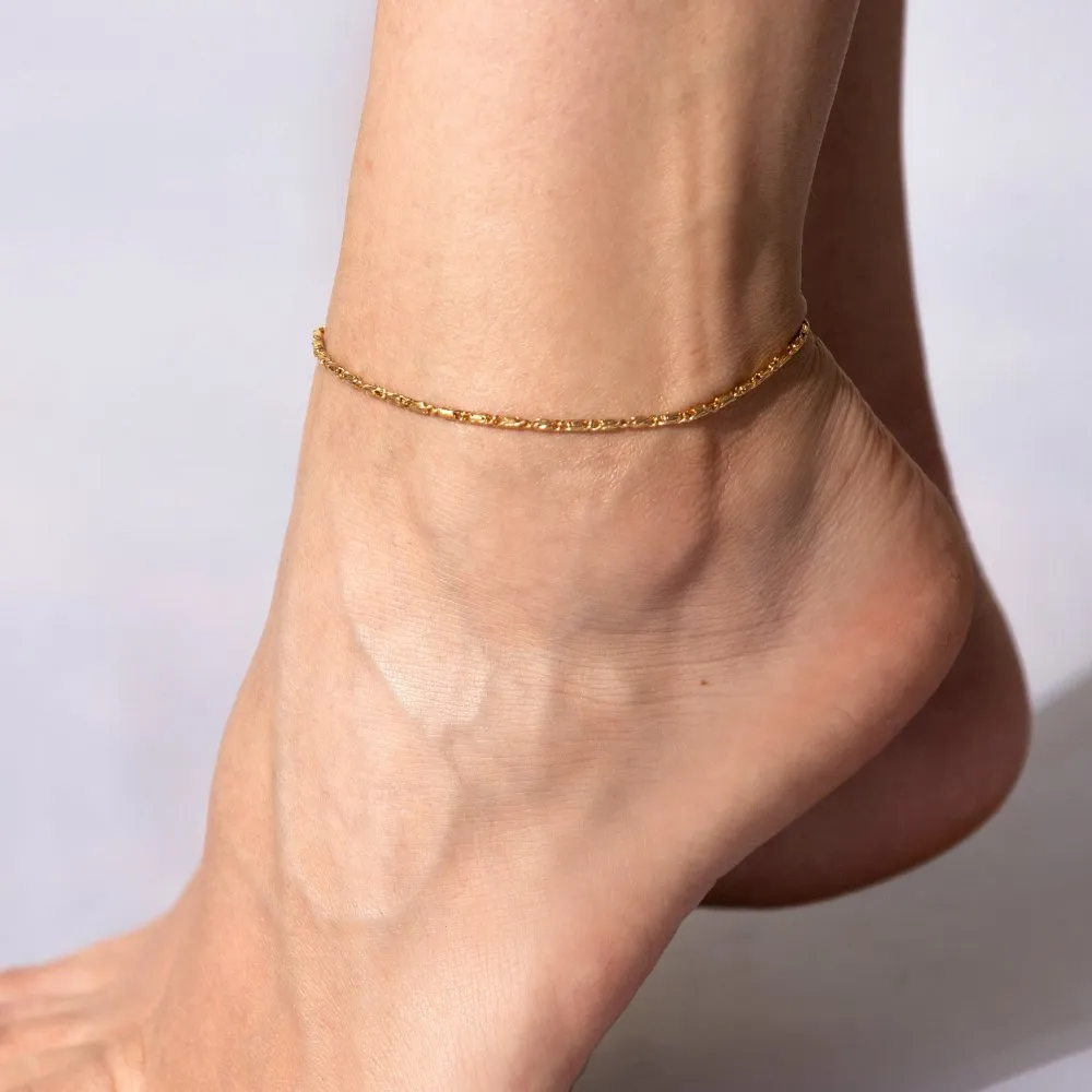 2mm Rounded Scroll Anklet