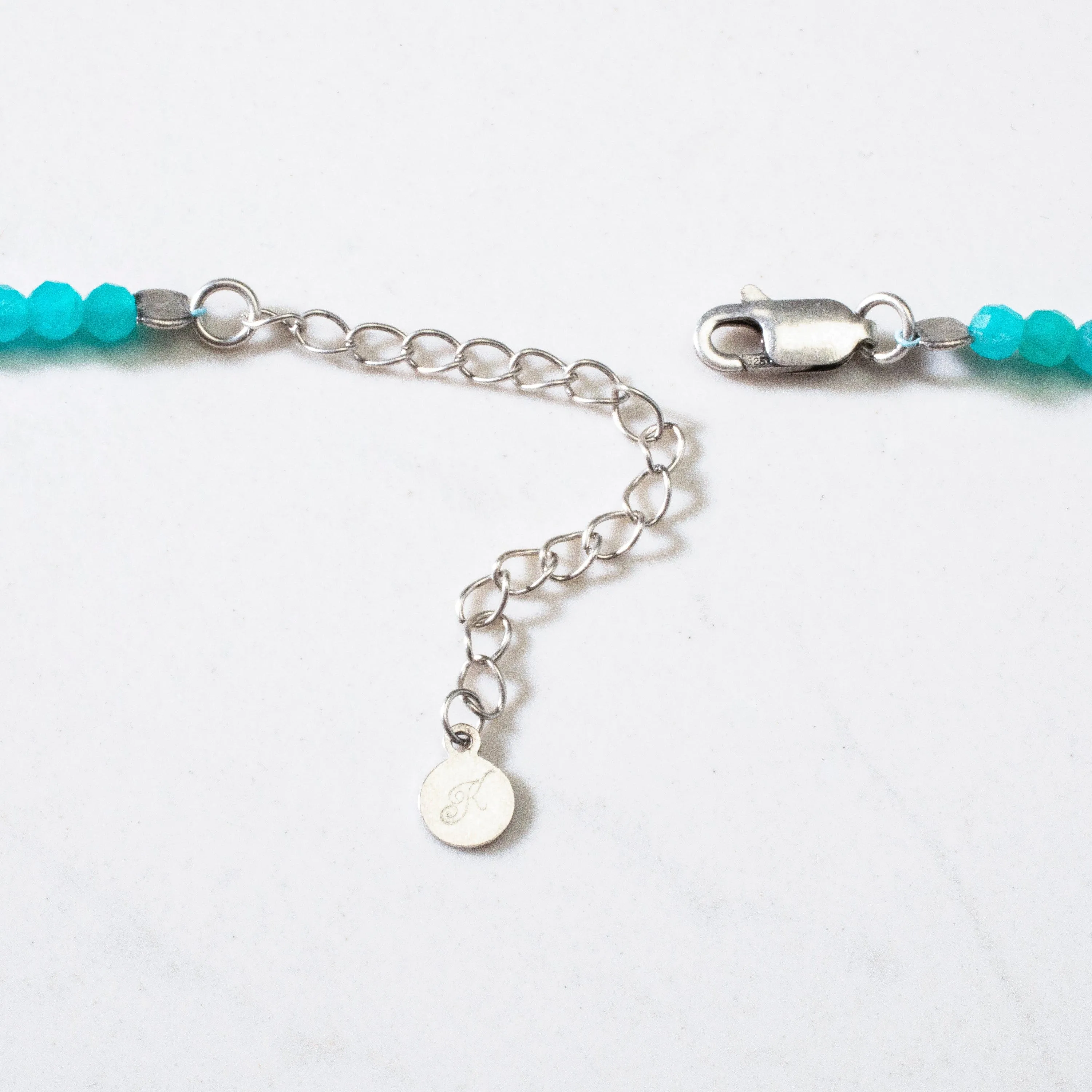 3mm Amazonite Faceted 31 Necklace / Multi Wrap Bracelet