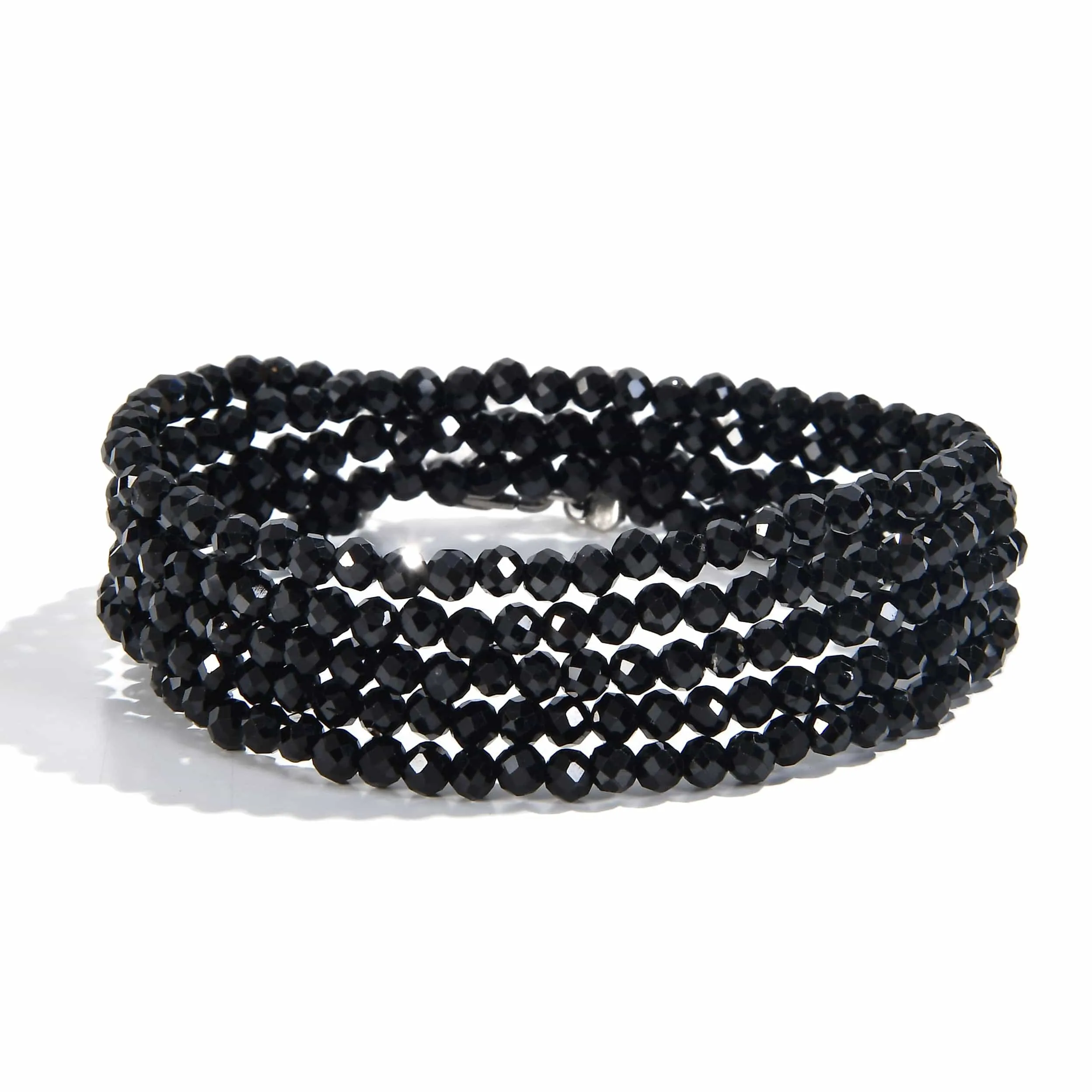 3mm Black Spinal Faceted 31 Necklace / Multi Wrap Bracelet