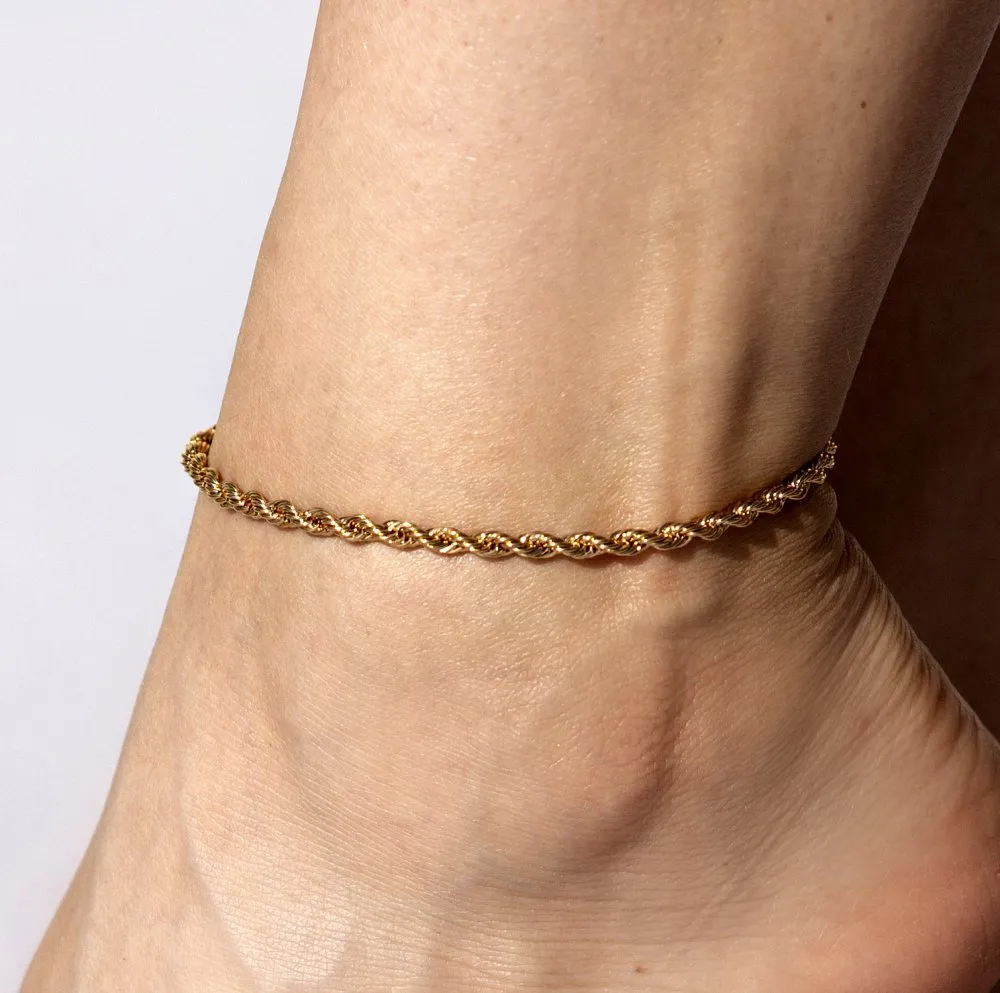 4mm Rope Chain Anklet