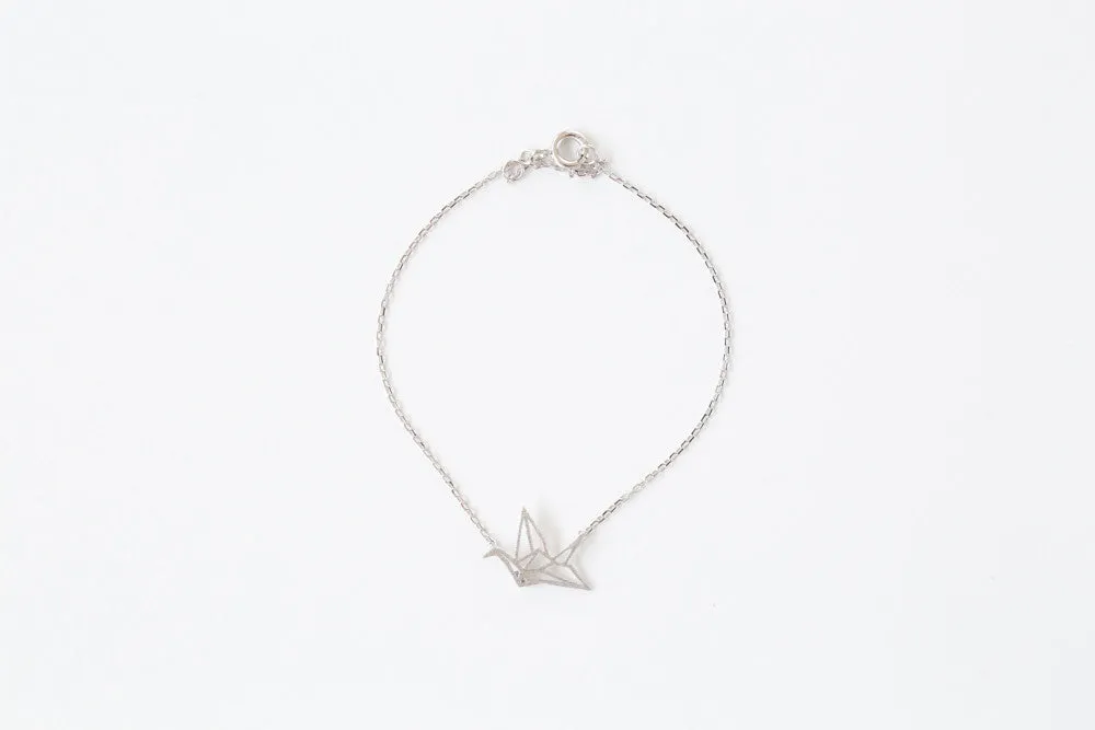 925 paper crane anklet-ap