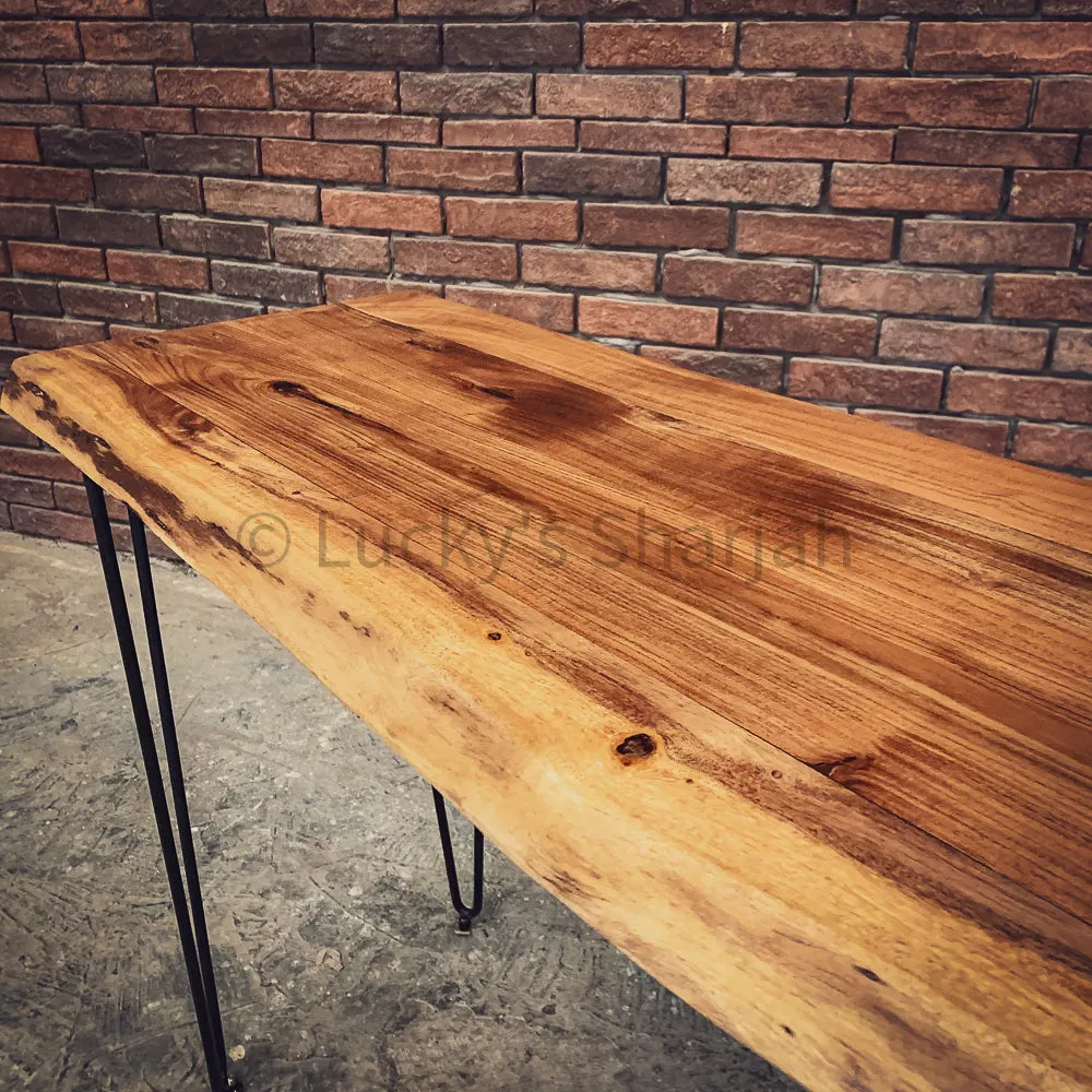 Acacia Live Edge Wood hairpin console