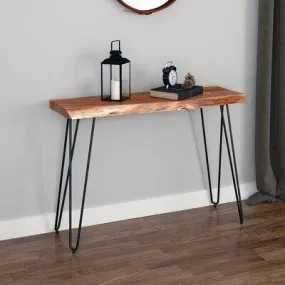 Acacia Live Edge Wood hairpin console