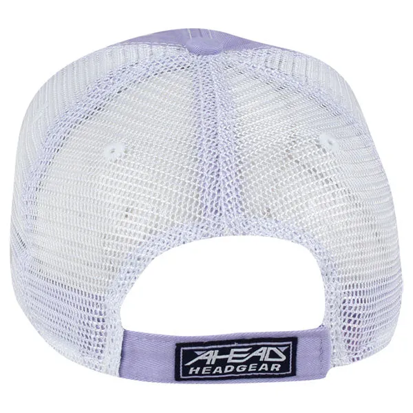 AHEAD Lavender/White Pigment Dyed Mesh Cap