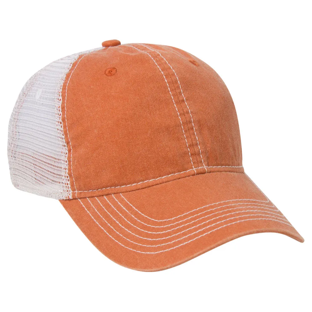 AHEAD Rust/White Pigment Dyed Mesh Cap