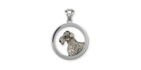 Airedale Terrier Pendant Jewelry Sterling Silver Handmade Dog Pendant AR12-DP