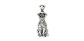 Airedale Terrier Pendant Jewelry Sterling Silver Handmade Dog Pendant AR4-P