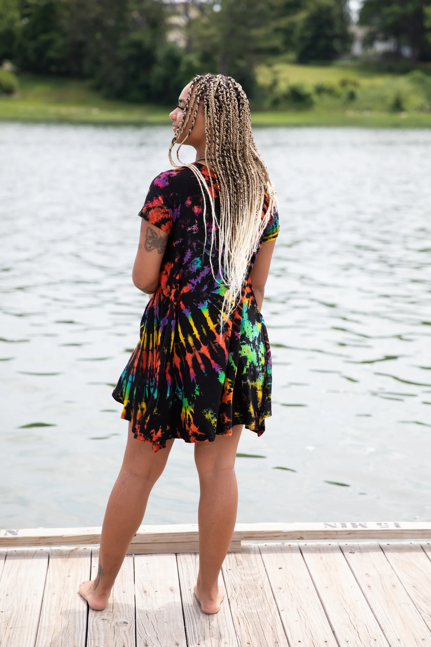 Althea Mudmee Tie Dye Short Sleeve Dress