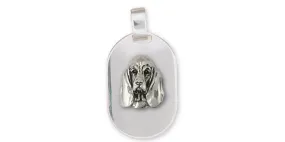 Basset Hound Pendant Jewelry Sterling Silver Handmade Dog Pendant BAS3-DT