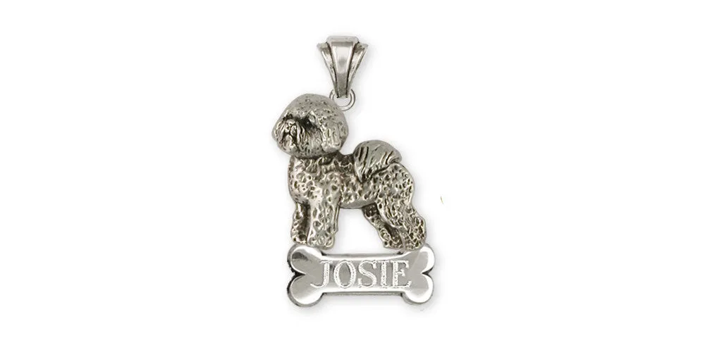 Bichon Frise Pendant Jewelry Sterling Silver Handmade Dog Pendant BF14-NP