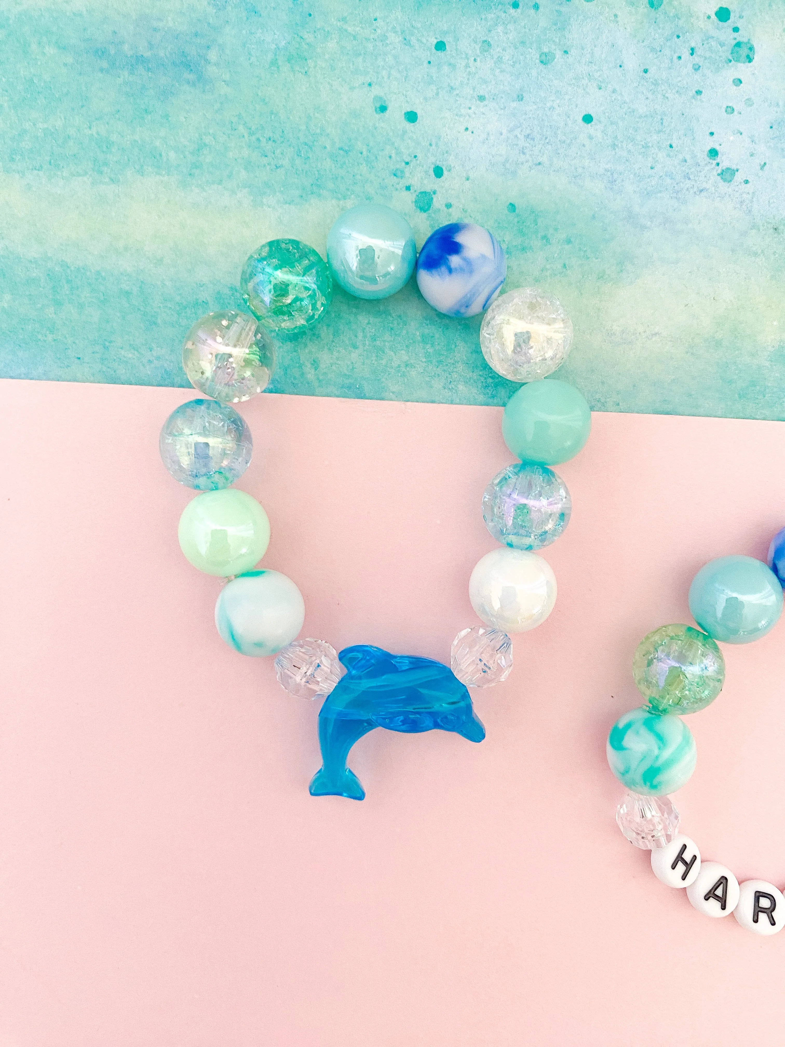 Blue Dolphin Bracelet - Customizable