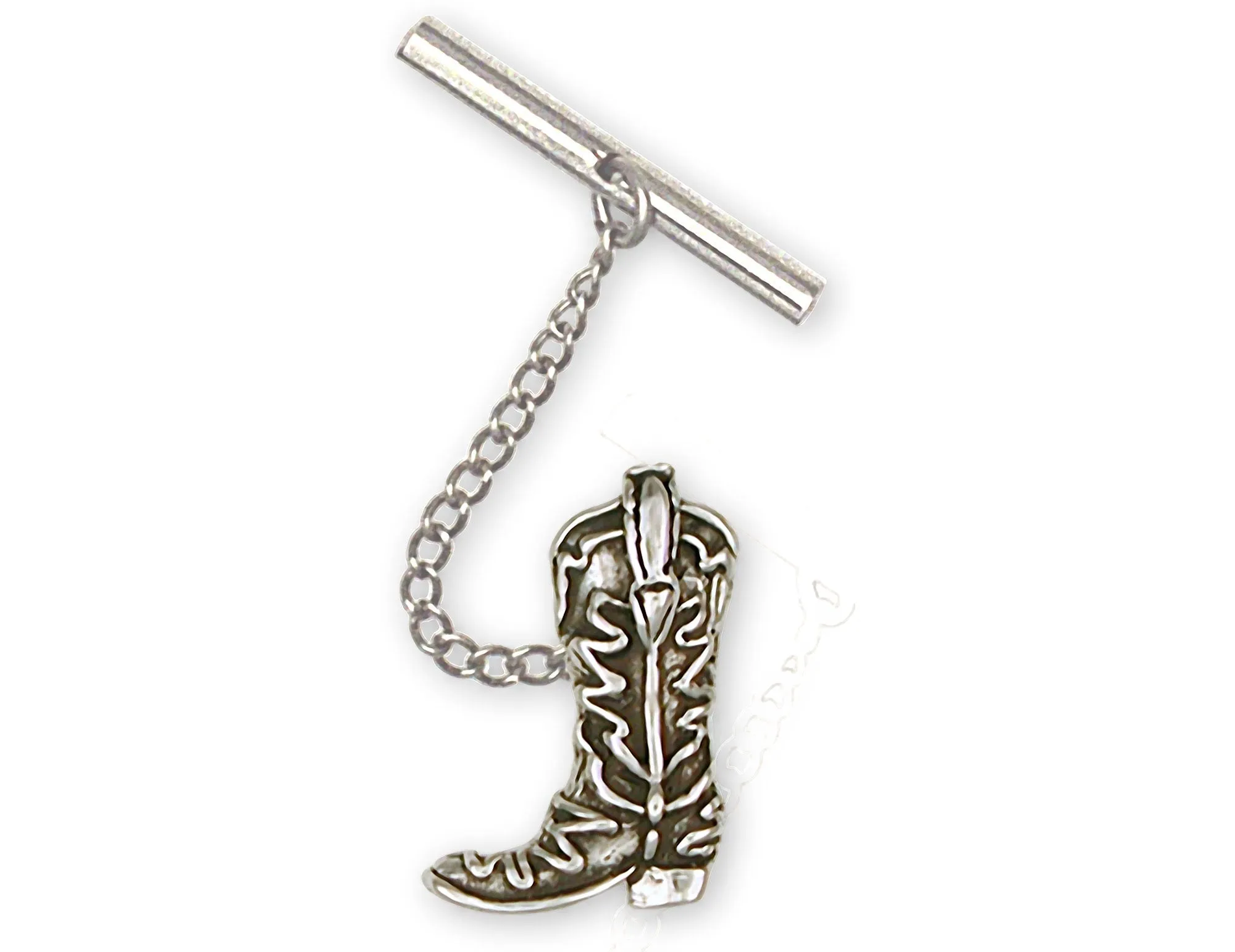 Boot Jewelry Sterling Silver Handmade Western Texas Boot Tie Tack  B2-TT