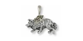 Border Collie Angel Pendant Jewelry Sterling Silver Handmade Dog Pendant BD25S-AP