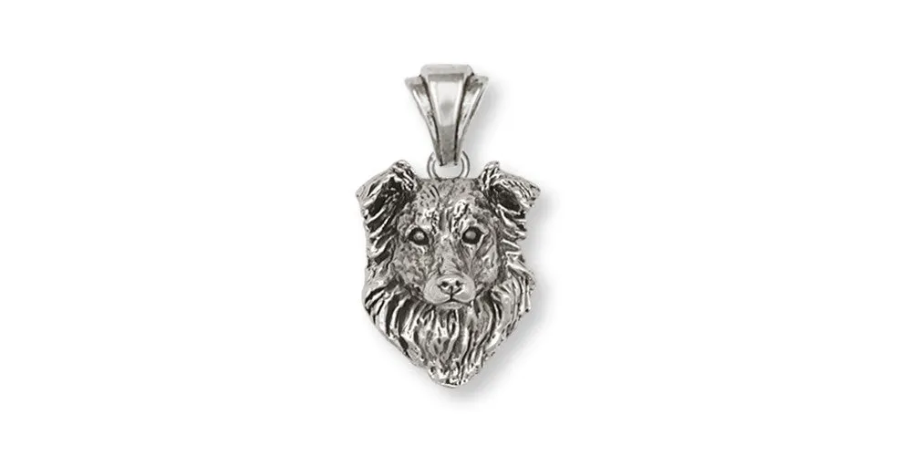 Border Collie Pendant Jewelry Sterling Silver Handmade Dog Pendant BE1-P