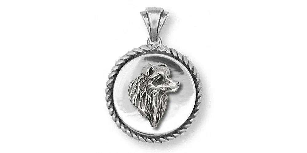 Border Collie Pendant Jewelry Sterling Silver Handmade Dog Pendant BE3-DP