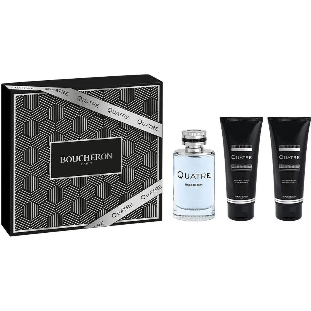 Boucheron Quatre For Men EDT 100 ml   After Shave Balm 100 ml   Shower Gel 100 ml