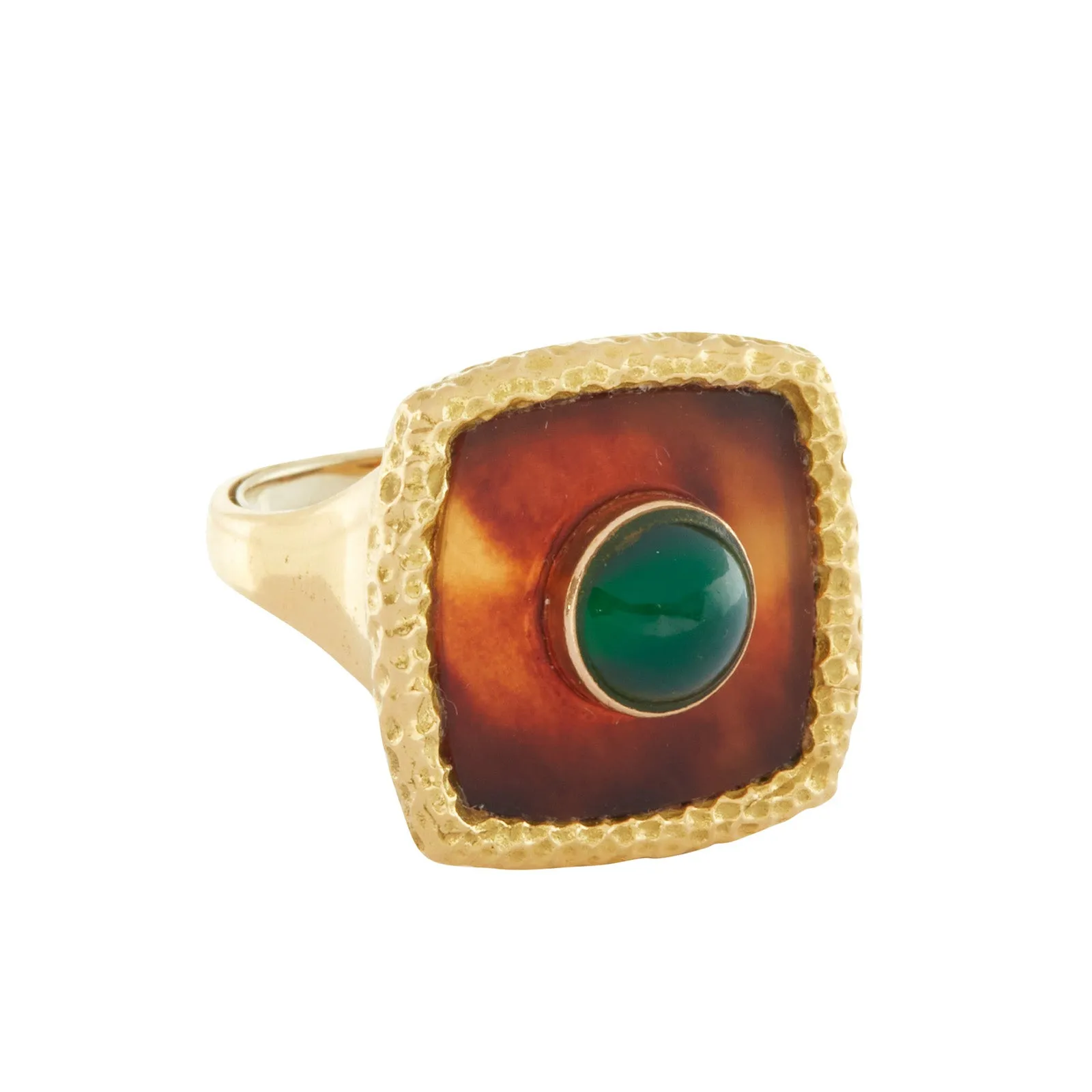 Boucheron Ring - Tortoise and Chrysoprase