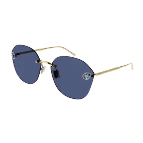 Boucheron Sunglass Woman Gold Blue BC0128S-001