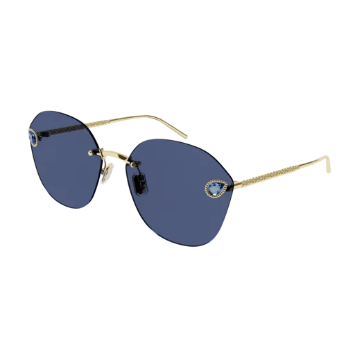 Boucheron Sunglass Woman Gold Blue BC0128S-001