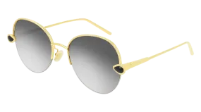 Boucheron Sunglass Woman Gold Grey BC0079S-001