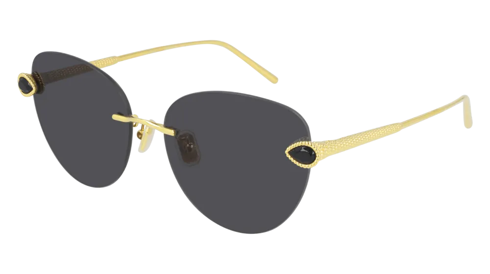 Boucheron Sunglass Woman Gold Grey BC0109S-001