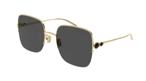 Boucheron Sunglass Woman Gold Grey BC0122S-001