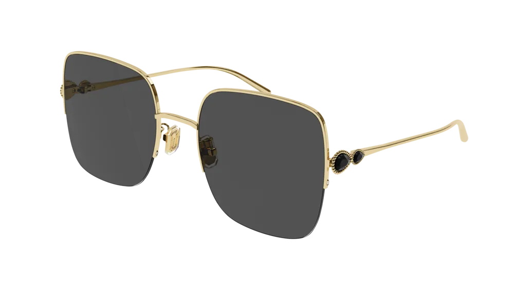 Boucheron Sunglass Woman Gold Grey BC0122S-001