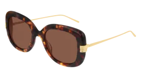 Boucheron Sunglass Woman Havana Gold Brown BC0087S-002