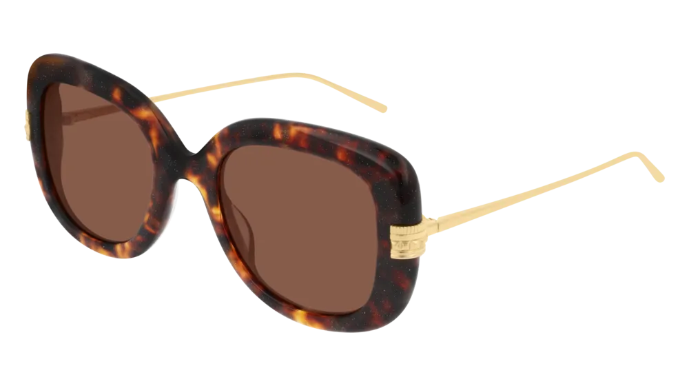 Boucheron Sunglass Woman Havana Gold Brown BC0087S-002