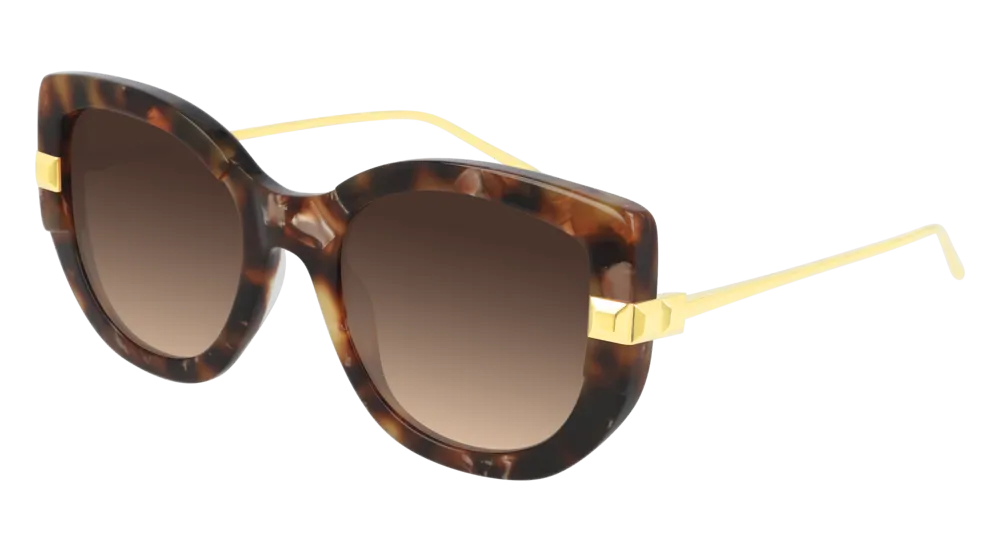 Boucheron Sunglass Woman Havana Gold Brown BC0107S-002