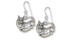 Boxer Earrings Jewelry Sterling Silver Handmade Dog Earrings BX3-E