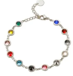 Bracelet - Bejeweled - Silver