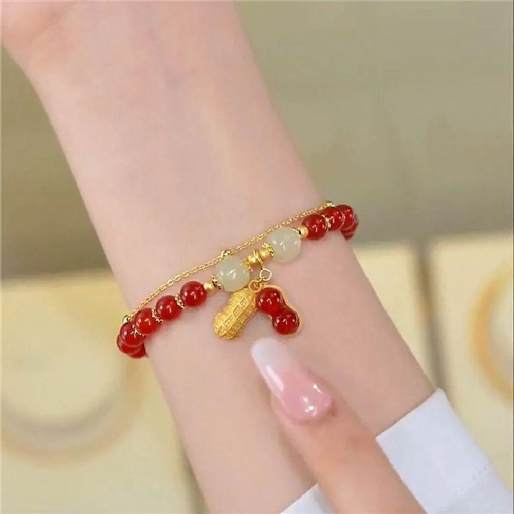 Bracelet Vintage Beaded Bracelets Filled Lotus Flower  for Women  X693029