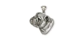 Bulldog Pendant Jewelry Sterling Silver Handmade Dog Pendant BD10-P