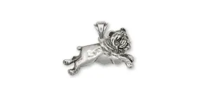 Bulldog Pendant Jewelry Sterling Silver Handmade Dog Pendant BD14-P