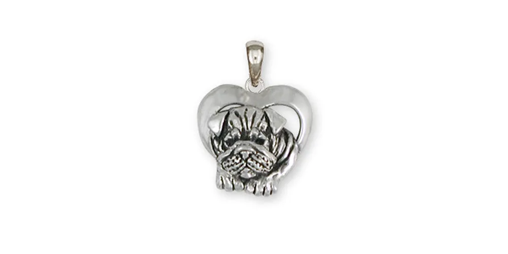 Bulldog Pendant Jewelry Sterling Silver Handmade Dog Pendant BD24-P