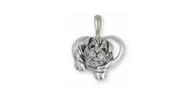 Bulldog Pendant Jewelry Sterling Silver Handmade Dog Pendant BD251x-P