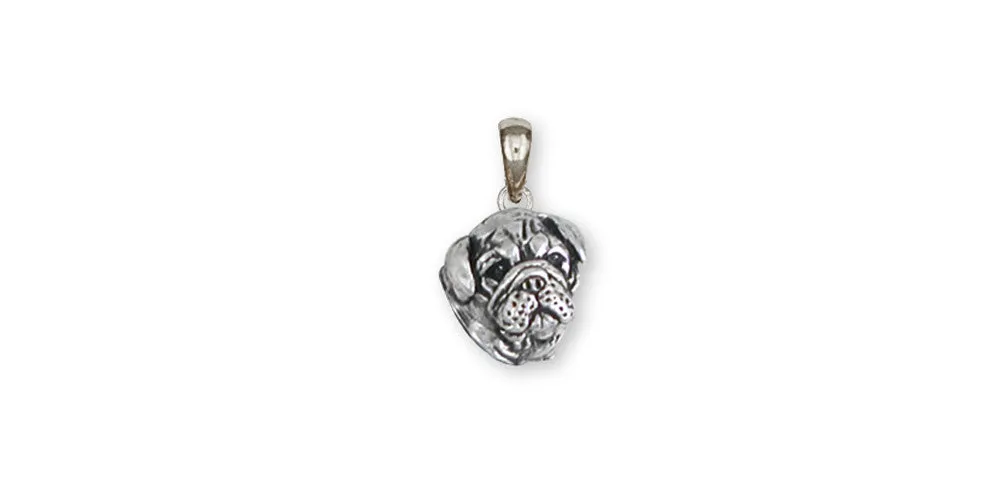 Bulldog Pendant Jewelry Sterling Silver Handmade Dog Pendant BD28H-P