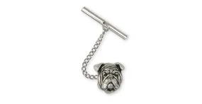 Bulldog Tie Tack Jewelry Sterling Silver Handmade Dog Tie Tack BD19-TT