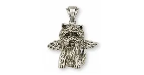 Cairn Terrier Angel Pendant Jewelry Sterling Silver Handmade Dog Pendant CNWT15-AP