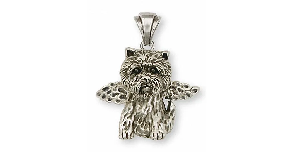 Cairn Terrier Angel Pendant Jewelry Sterling Silver Handmade Dog Pendant CNWT15-AP