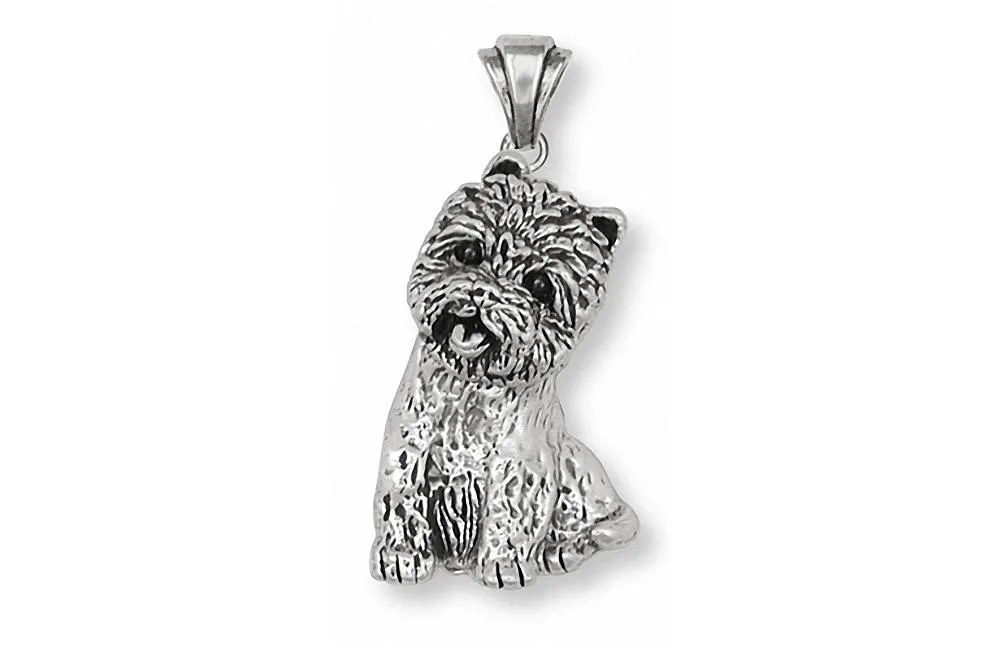 Cairn Terrier Pendant Jewelry Sterling Silver Handmade Dog Pendant CNWT1-P