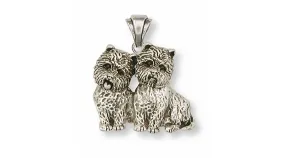 Cairn Terrier Pendant Jewelry Sterling Silver Handmade Dog Pendant CNWT6-P