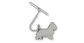 Cairn Terrier Tie Tack Jewelry Sterling Silver Handmade Dog Tie Tack CNWT33-TT