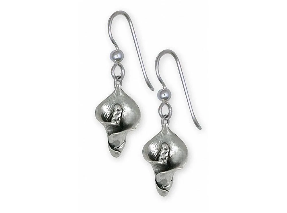 Calla Lily Jewelry Sterling Silver Calla Lily Earrings Handmade Flower Jewelry CAL1-E